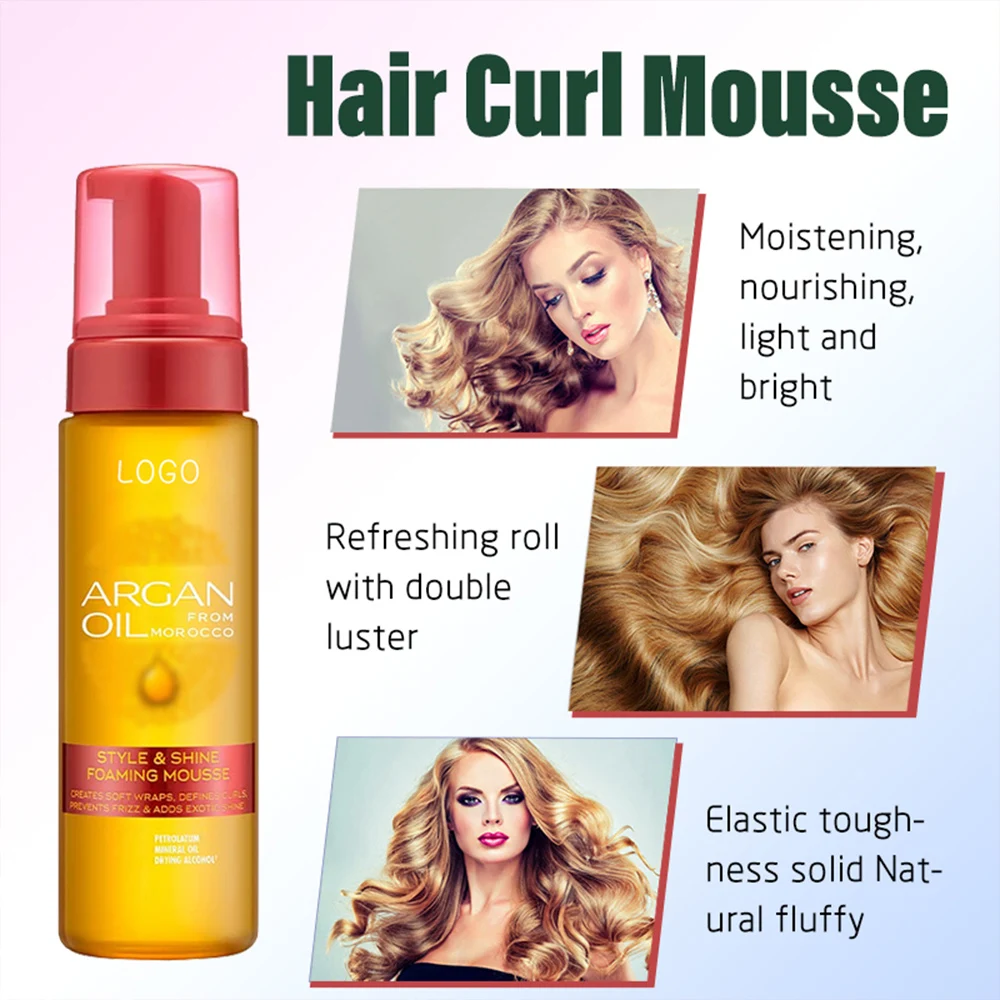 Fast Shipping Argan Oil Style & Shine Foam Mousse Nourishing Long-Lasting Hold Hair Styling Mousse