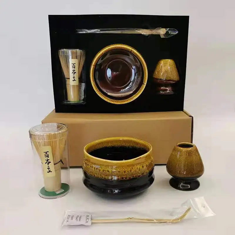 
Japanese matcha bamboo tea whisk set Traditional Scoop 