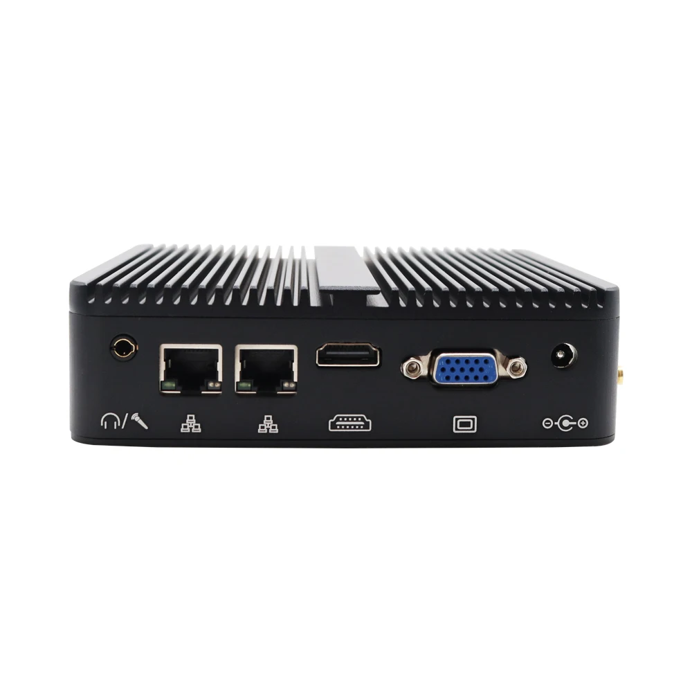 EGLOBAL  Intel Celeron N4100 1.1GHz Quad Cores Four 4USB+2COM+2LAN cheap industrial mini pc ddr4 max 32GB thin fanless mini pc