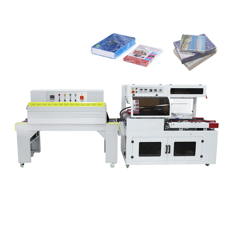 FL750+7530 Automatic PE/POF Film Sealing and Cutting Machine with Shrink Wrapping Machine for Packing Food Beverage Chemical