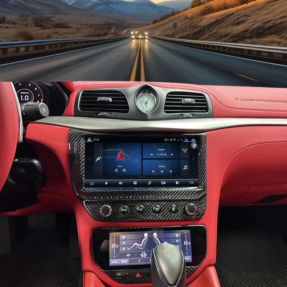 13 0 Android для Maserati GT 2013-2020 обновление до двухэкранного автомобильного мультимедийного плеера GPS-навигационное радио головное устройство Carplay