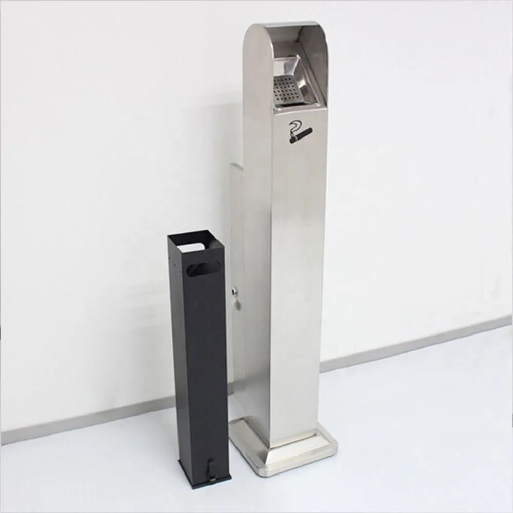 Hot Sale Ash Barrel Waste Can Metal Garbage Can Hotel Lobby Dustbin Metal Round luxury custom ashtray stainless steels