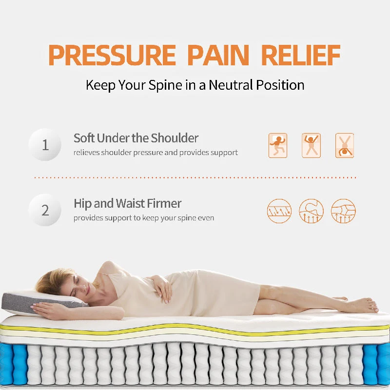 AIDI Factory wholesale 6-12Inch Double Queen King Size Natural Latex Gel Memory Foam Roll Up Pocket Spring Bed Mattress in a Box