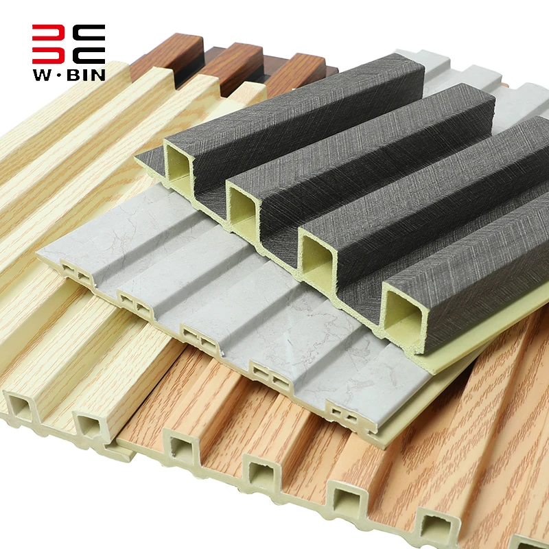 Wall Panel Manufacturer  High-Quality Multi Color Wood Plastic Composite WPC 3D Wall Panel With PVC Coated For Interior Decor