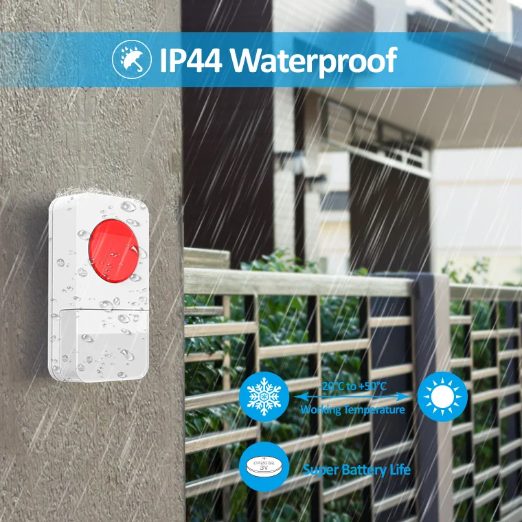 Smart wireless doorbell ding dong sound electronic door bell 38 Molidies chime wireless family doorbell kit