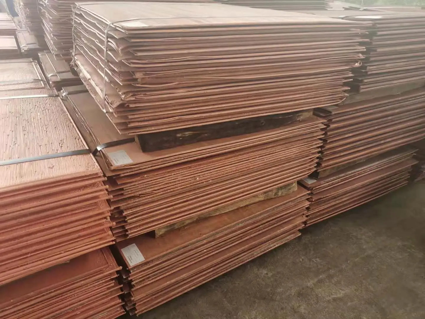 Cathode copper sheet Copper plate 99.99% copper cathode for export