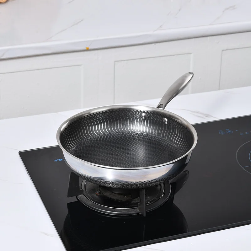 316 Stainless Steel Honeycomb Non Stick Barbecue Plate Outdoor Camping Frying Baking Pancake Pan Non-stick Cookware