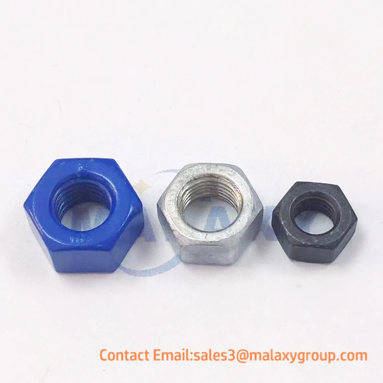 MALAXY  HDG ASTM A563M 10S/ A563 2H DH SUS 304/CARBON steel HEAVY HEX NUTS High Strength Factory Price