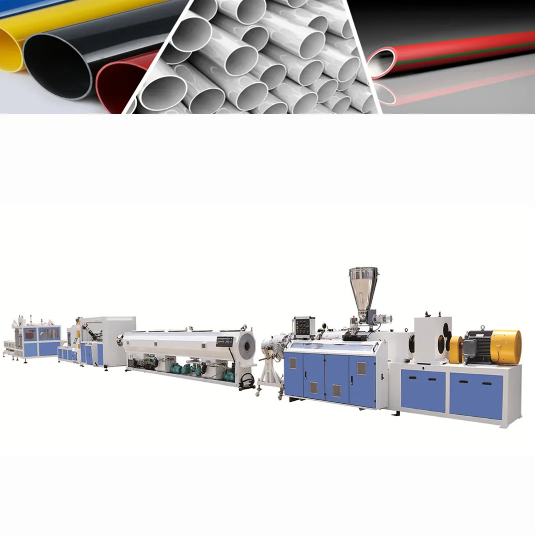 Hot Selling Double Screw Two Cavity Plastic PVC Pipe Extrud Production Line Making Machine
