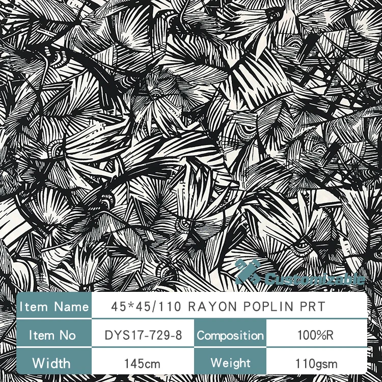 New fashion woven popin printed floral printed 100 rayon poplin fabric for women dress