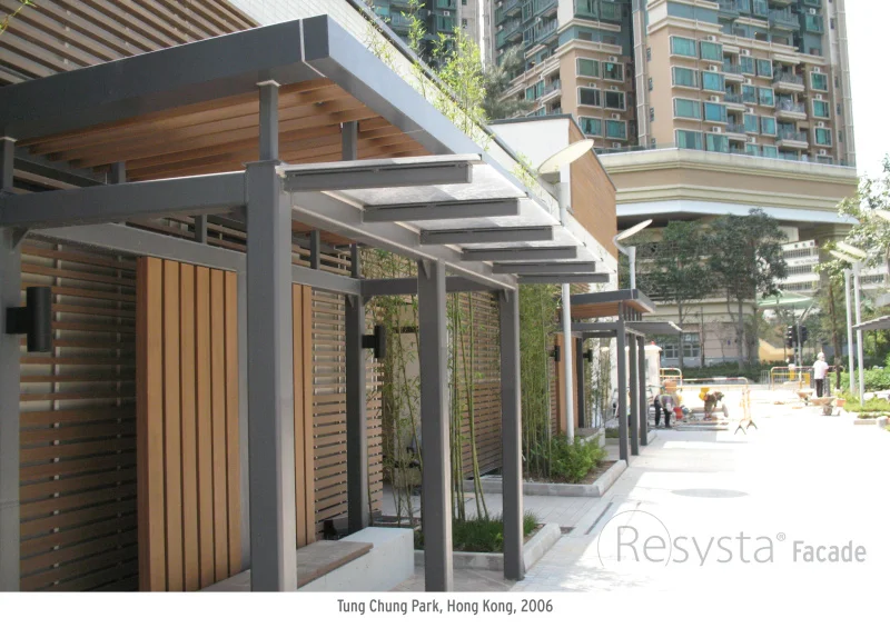 Resysta Easy Install Walnut Color Eco Wood Laminate Decorative Wall Cladding Wall Panel