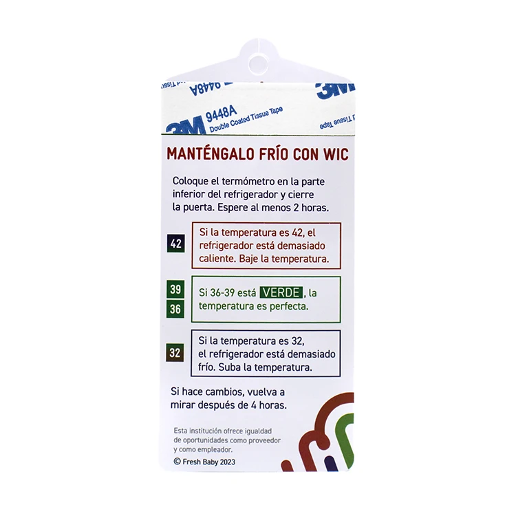 Custom Room Temperature Lcd Thermometer Strip Sticker On The Back Thermometer Strip