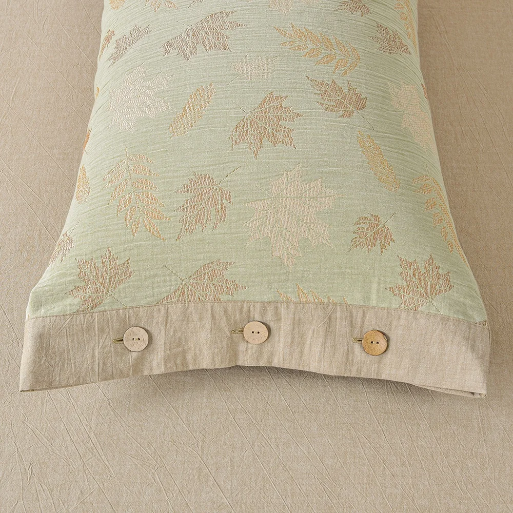 100 cotton pale green autumn leave plant farmhouse bed linens bed linen king size online fashion soft for farmhouse holiday