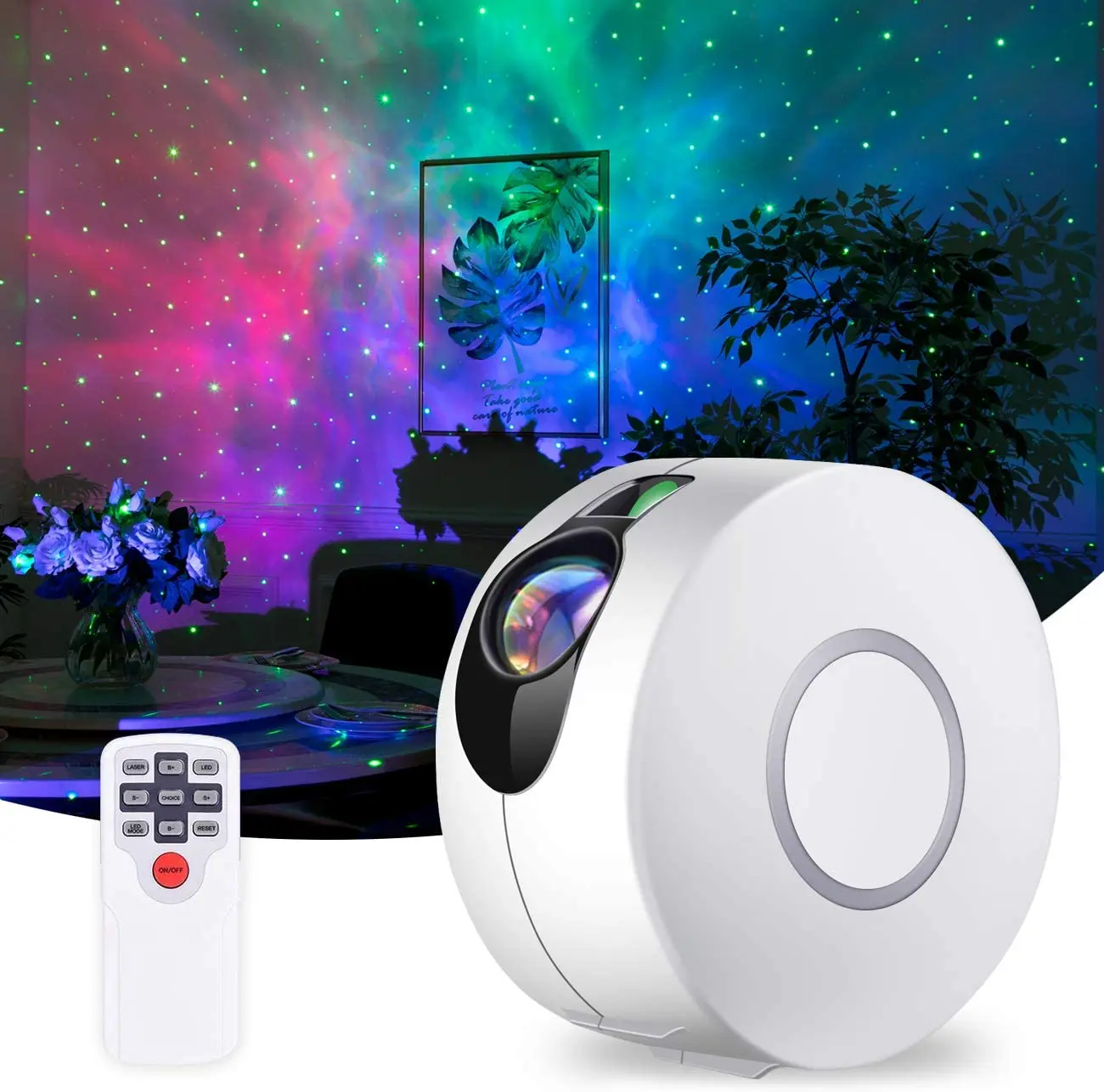 
Aurora Ceiling Projector Starry Sky Laser Stars Night Light Nebula Star Projector for Ambient Meditation 