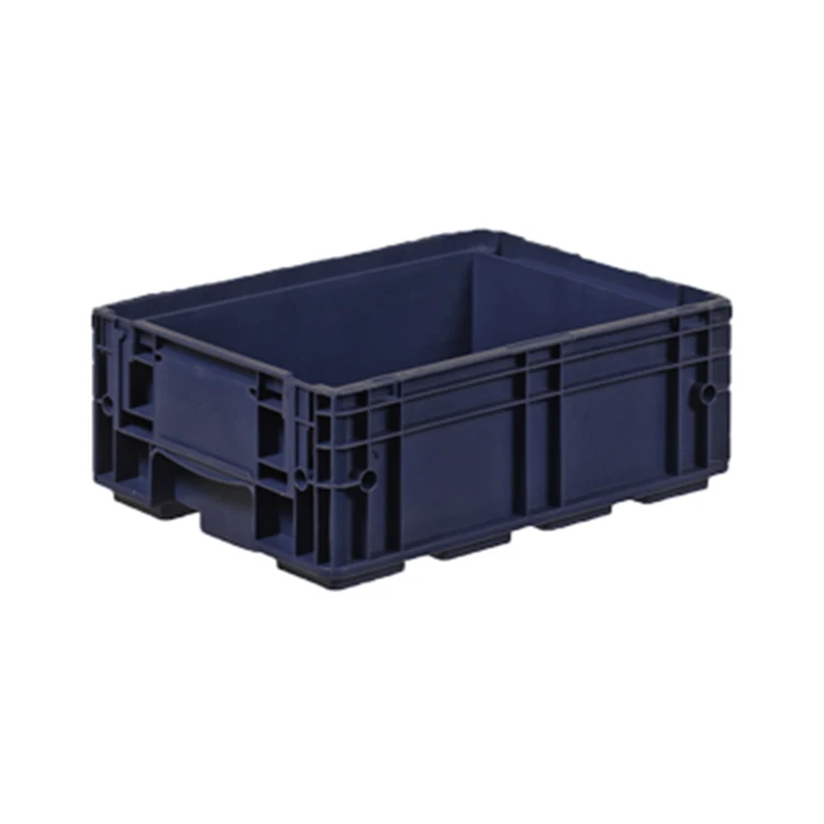 PP Plastic heavy duty folding plastic storage solid box with lid plastic collapsible crates with lid