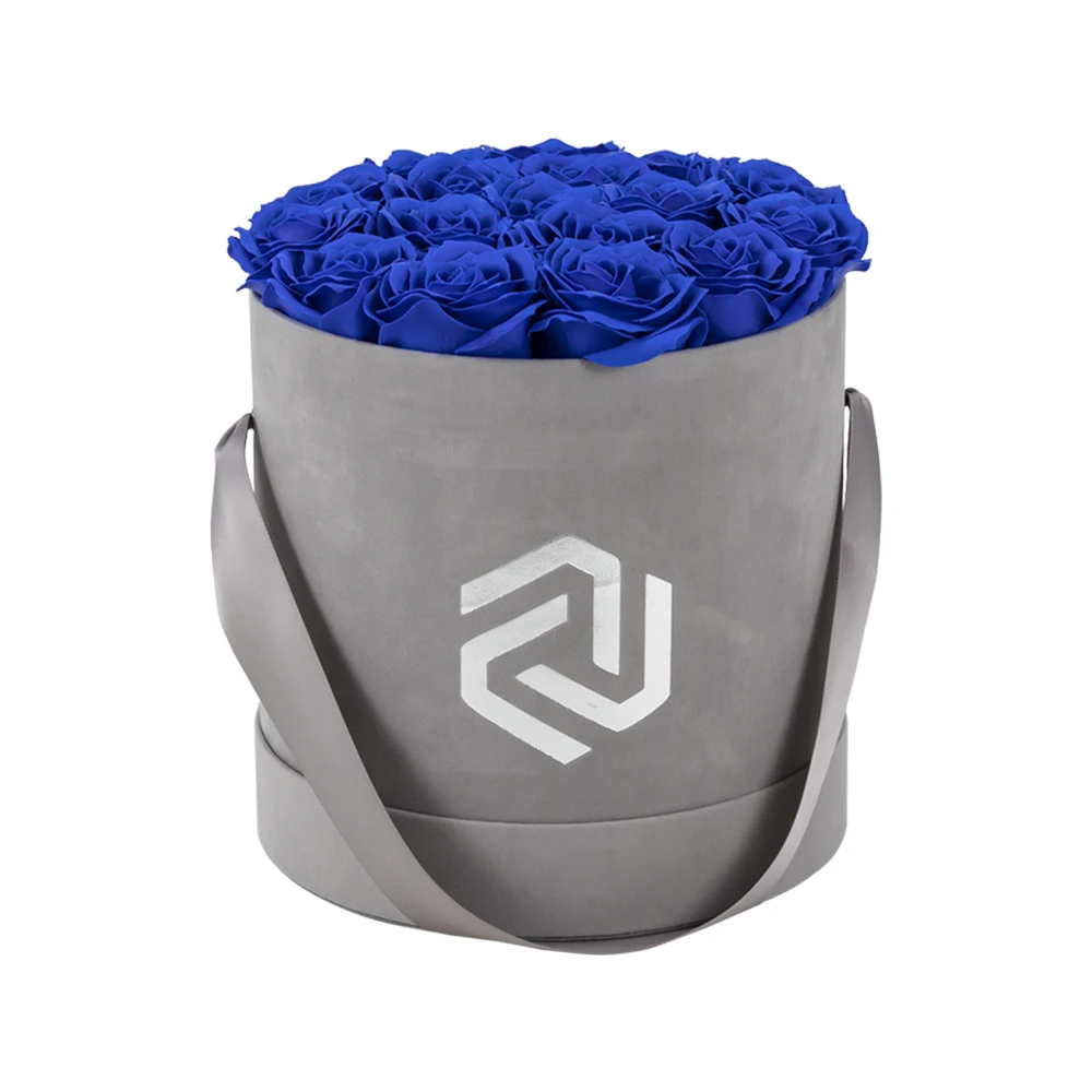 wholesale medium flower boxes with foam velvet rose box fashion flower gift packaging cardboard boxes for flowers