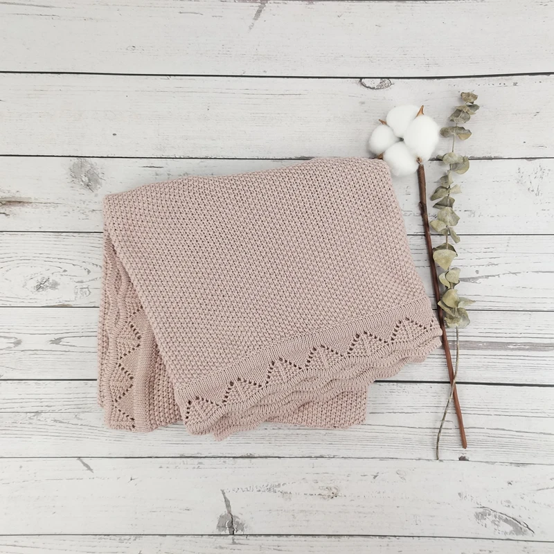 Newborn Swaddle Wrap Super Soft Toddler Stroller Sofa Bedding Sleeping Covers Handmade Crochet Baby Blanket