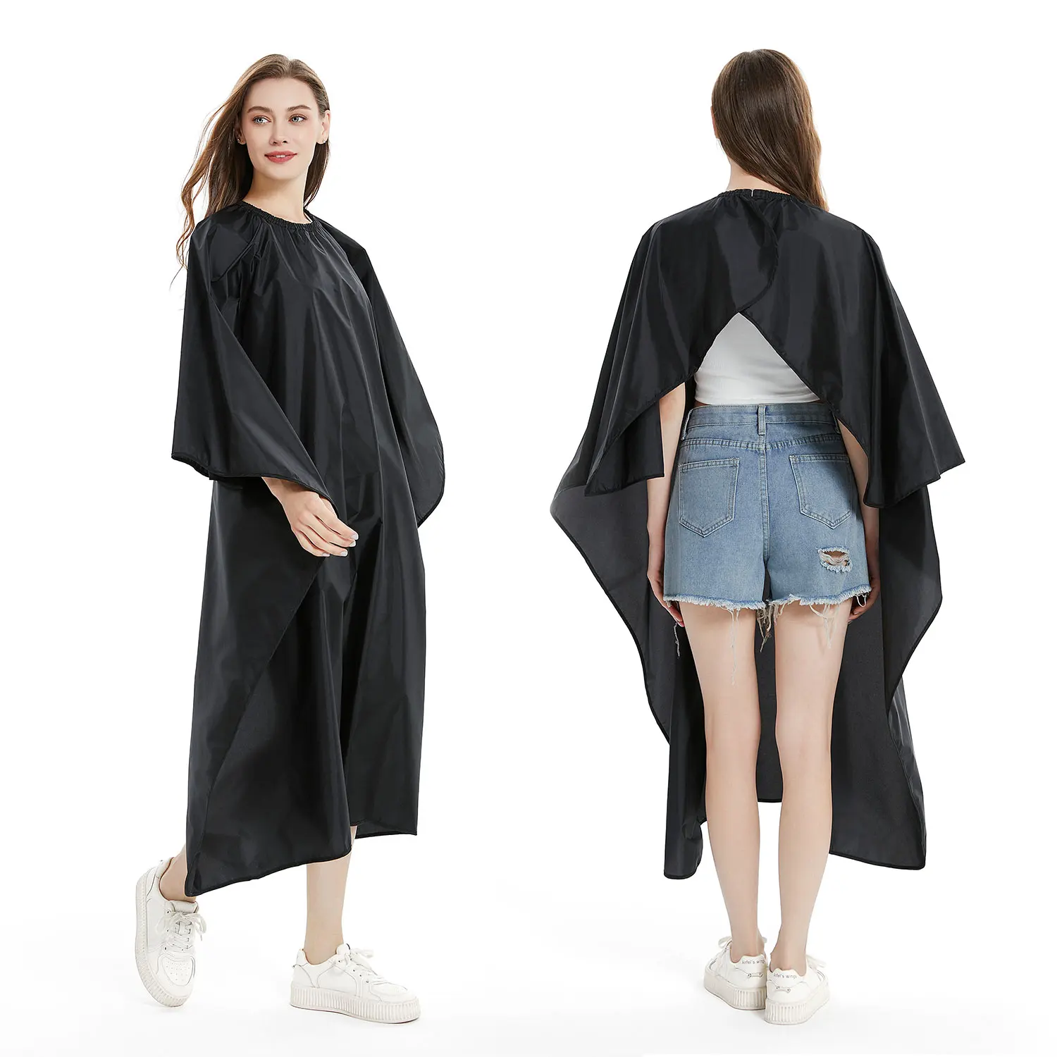 Factory Price Polyester Barber Cape, Custom LOGO Hairdressing Accessories Coloring Cape For Beauty Salon 140A