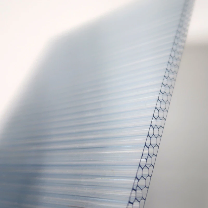 UV Coating Milky White Opaque Makrolon Polycarbonate Fiber Sheet Honeycomb Hollow Sheet