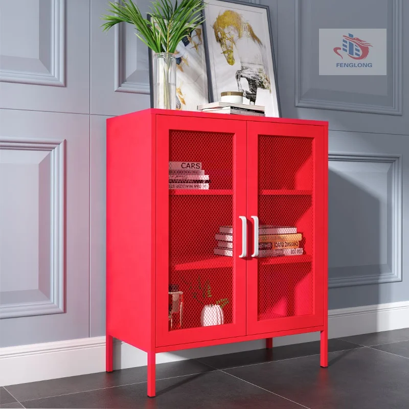 Home furniture metal armadio da soggiorno steel meuble de salon foot  living room cabinet