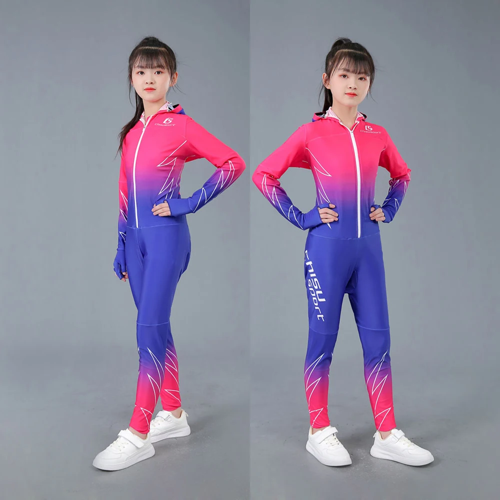 Popular modern design custom long track skating skin suit Nordic Alpine Skiing Jumpsuit Waterproof Inline Speed Skating Ski Suit