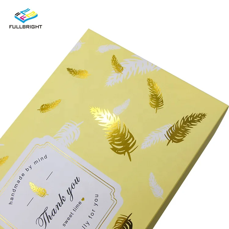 Gold Foil Chocolate Boxes ECO Friendly Giftbox Cookie Biscuits Gift Bakery Empty Food Paper Packaging Custom Chocolate Box
