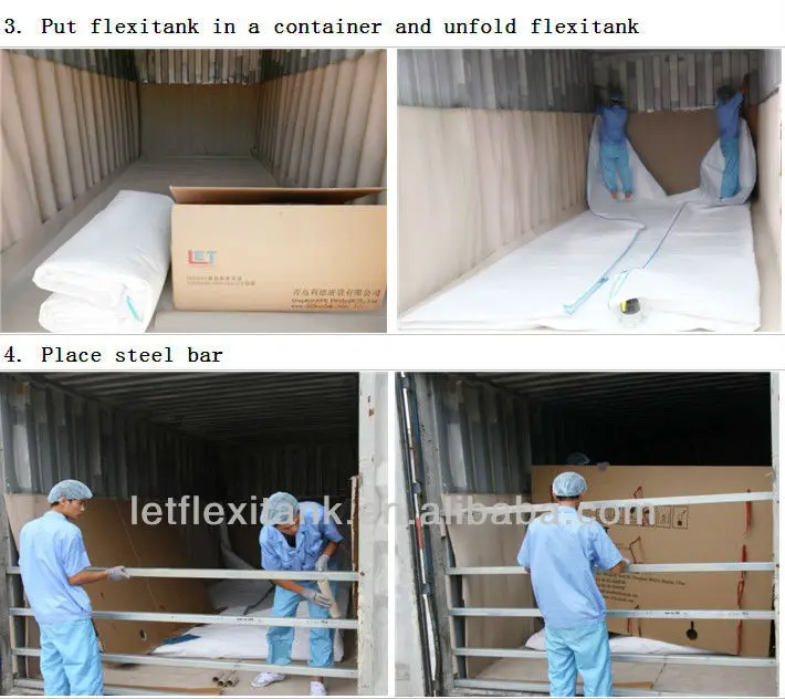 flexitank packing for sunflower oil in 20ft container