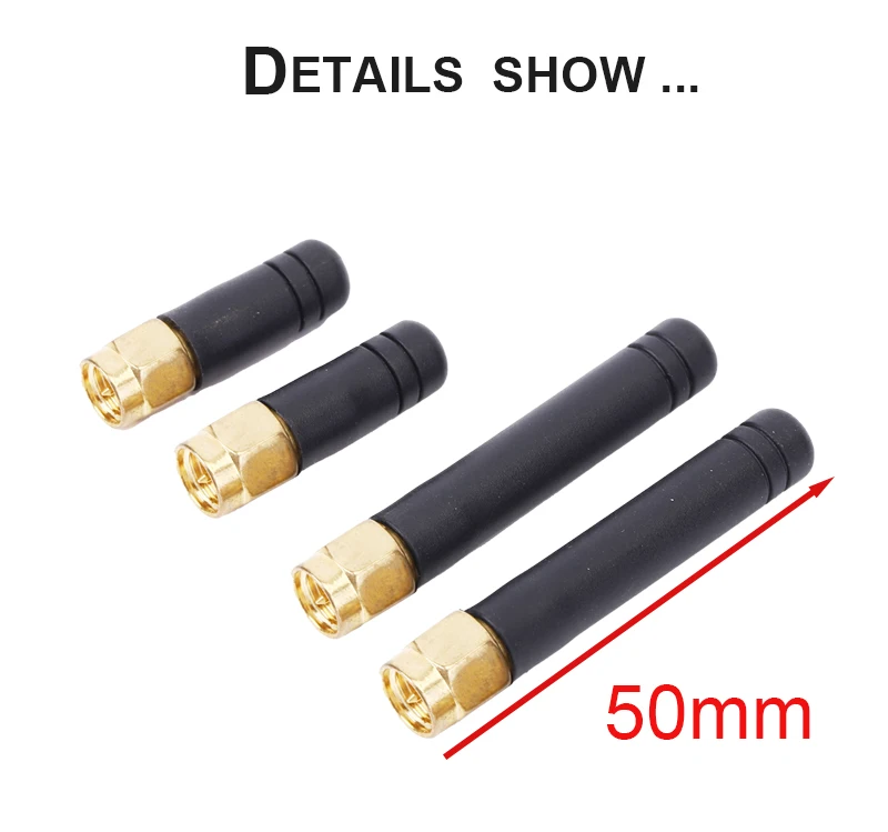 Indoor 50mm Mini Rubber Duck Flexible 2.4G WiFi Antenna 2.4GHz With SMA Connector For Wiless Model