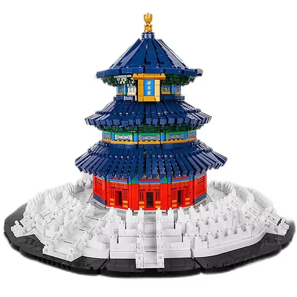 Mould King 22009 Street View Series Building Block Toys 5532Pcs Chinese Architecture Building Block Temple Of Heaven Bricks Set