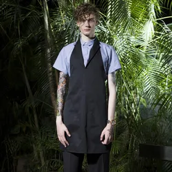 Korean Hanging Neck Suit Collar Coffee Shop Hotel Work Clothes Waiter Waitress Cleaning Uniform Apron