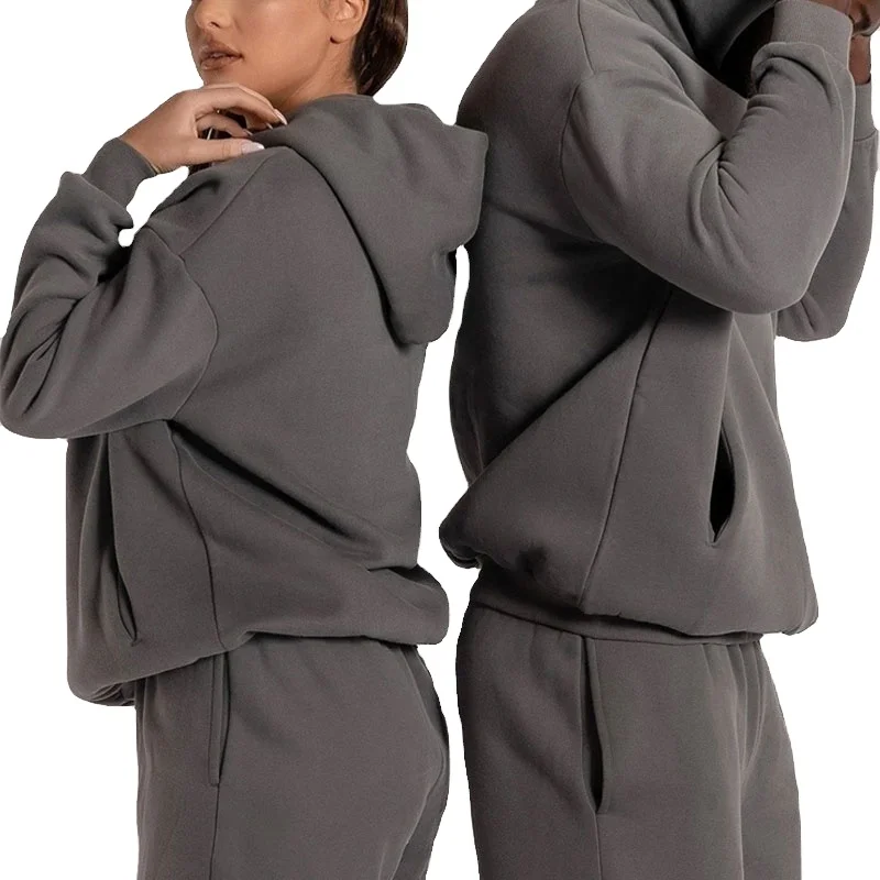 CUSTOM hoodies Hot sale unsex tracksuits sweatshirts  matching outfit oversized couples hoodie and joggers for women men