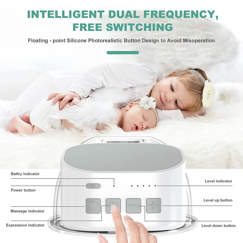 2022 Amazon Hot Sale Intelligent Handsfree Mini Wireless Wearable Electric Breast Pump