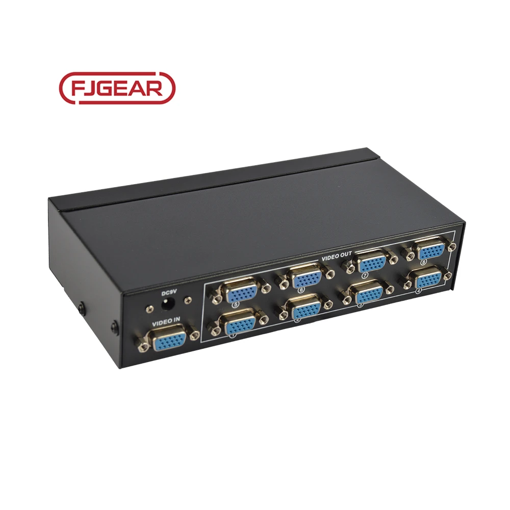 FJ-3508 Video Splitter & Converter 1 Input with 8 Output RGB Bandwidth 350MHz Resolution up to 1920*1440