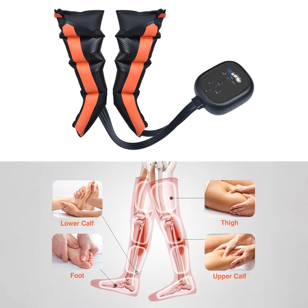 2024 Air Compression Leg Foot Massaer Foot 12 Chamber Air Compression Full Leg Massager