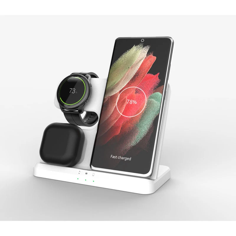 waitiee wireless charger 3 in 1 15w fast charging 3 in 1 wireless charger for samsung smartwatch apple watch charger original