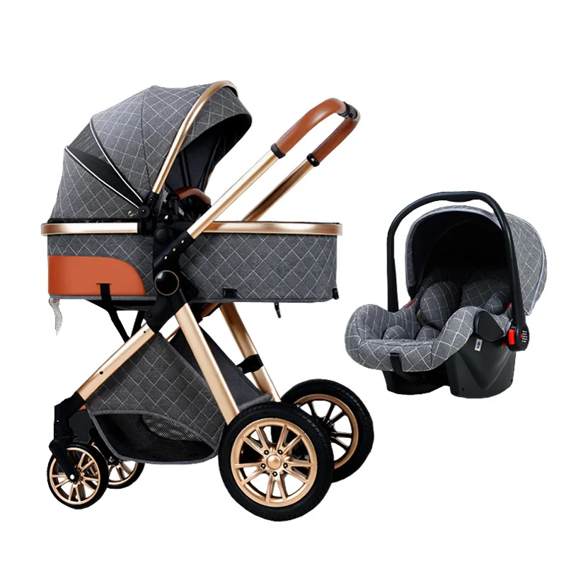 Best Quality 3 In 1 High Landscape Cradle Infant Carrier Kinderwagen Baby Stroller