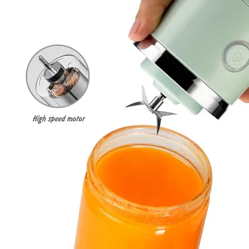 Travel portable blender and juice maker 6 stainless steel blades battery blender cup personal blender cup hand mixer