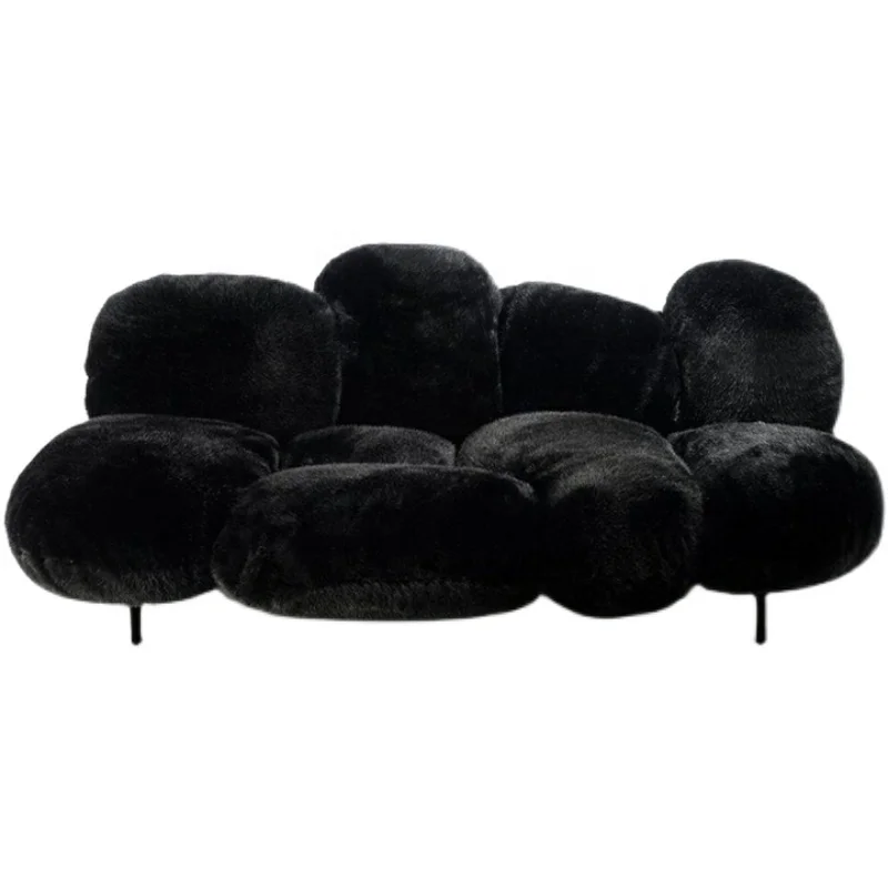 MEIJIA China High Quality Sectional Sofa Cute Shape Multicolor Plush Fabric Comfortable Soft Living Room Sofas