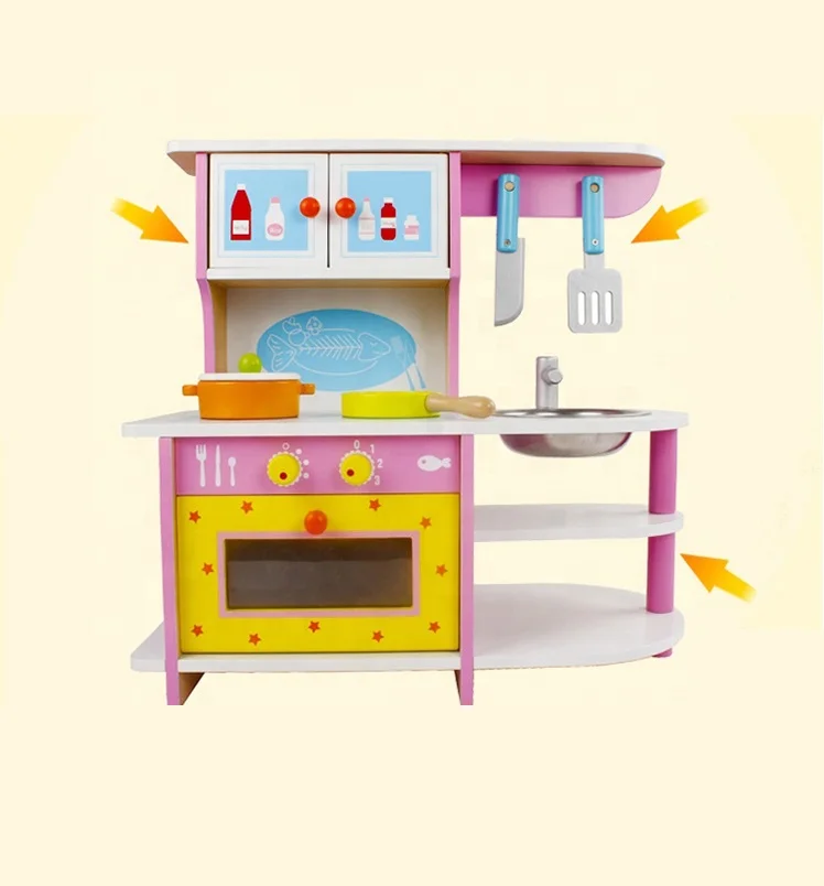 Wholesale Modern Comfort Mini Mother Garden Child Pretend Play Miniature Wooden Kitchen Toy Accessories Sets For Baby