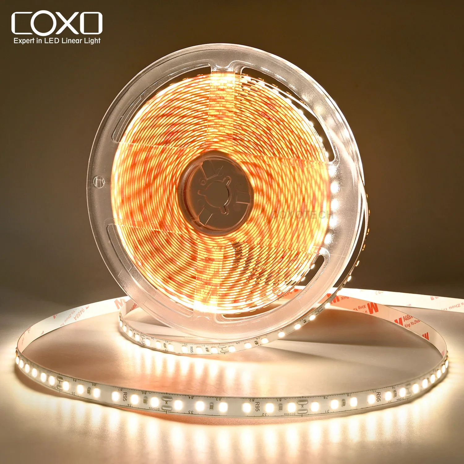 Световая лента COXO с высокой яркостью 120 светодиодов 3000K 12 В Ra95 ROHS 24 2835