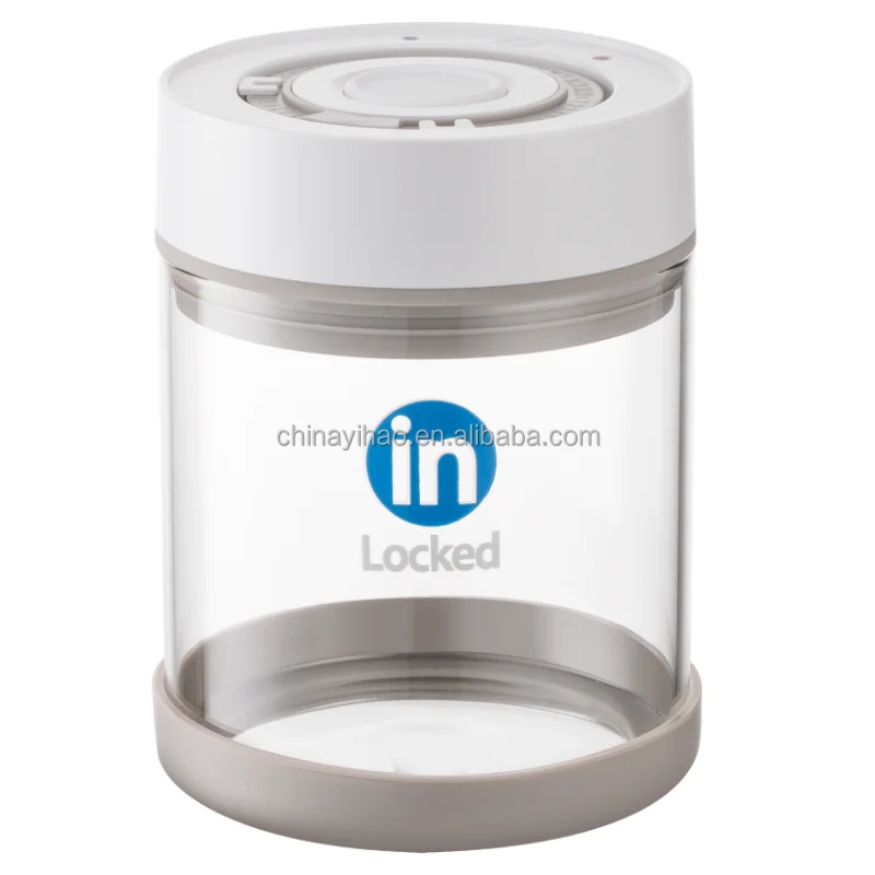 Стеклянные кухонные пищевые вакуумные кофейные контейнеры с насосом внутри