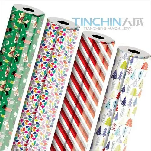 Full Automatic high speed Wallpaper wall cloth covering gift paper self adhesive paper Rewinding rolling machine