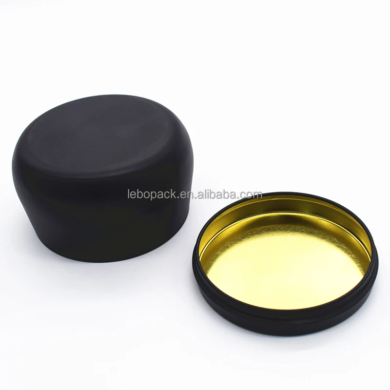 Wholesale 12 or 24 pcs Bulk Black Round Empty Candle In Tin Box Set