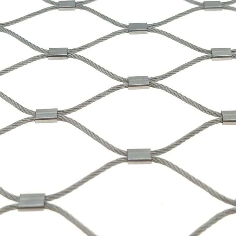 AISI 304 316 security architectural stainless steel rope mesh, Stainless steel railing protective wire net rope cable mesh