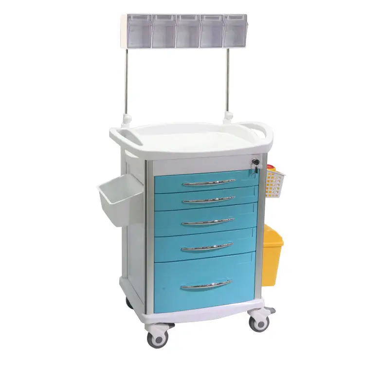 New Arrival Hospital Trolley Operation Room Emergency Medicine Anesthesia Crash Cart (1600367542078)