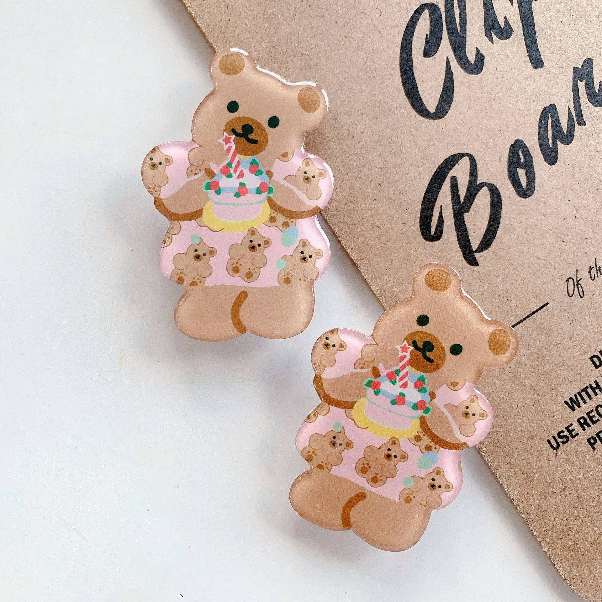 China Factory Sublimation Phone Grip Custom Cute Cartoon Anime Mobile Phone Grip Holder Logo Custom Acrylic Phone Grip