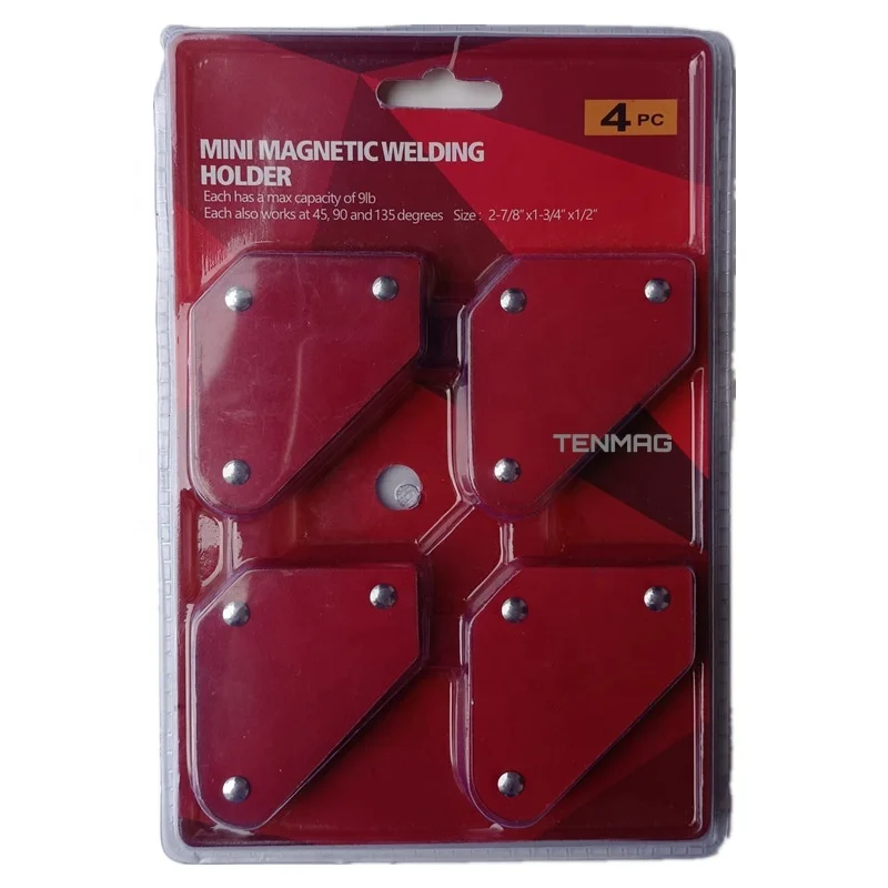 4pc Mini Welding Magnet Bracket Iron Magnetic Suction Right Angle Magnet Oblique Multiple Angles 9 lbs Magnetic Welding Locator