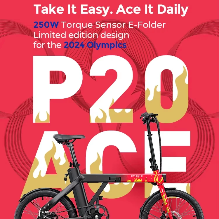 engwe p20 electric bike limited edition Lightweight commuting Foldable Teenage Bike 250w Mini Electric Bike 20inch Torque eBike