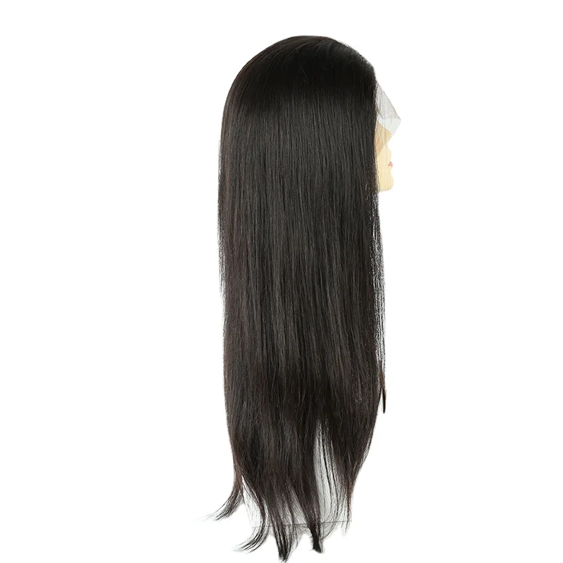 Wholesale price 100% human unprocessed  200%  density Transparent Full frontal lace wig 13*4 for the black women Ready to ship
