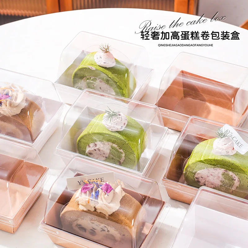 Wholesale Cake  Bread Bakery Food Packing Kraft Paper Packaging Sandwich Dessert Box With White Paper Bottom